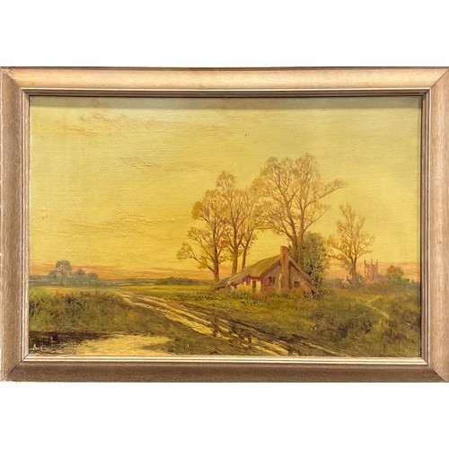 1076 - English School (19th/early 20th century)
Autumn Landscape
oil on canvas, 40cm x 60cm