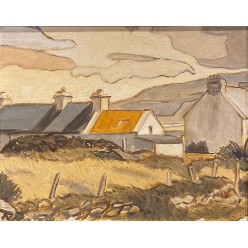 1167 - Irish School (20th century)
Turf Stack and Houses at Ballycroy, Blacksod Bay
oil on canvas, label to... 