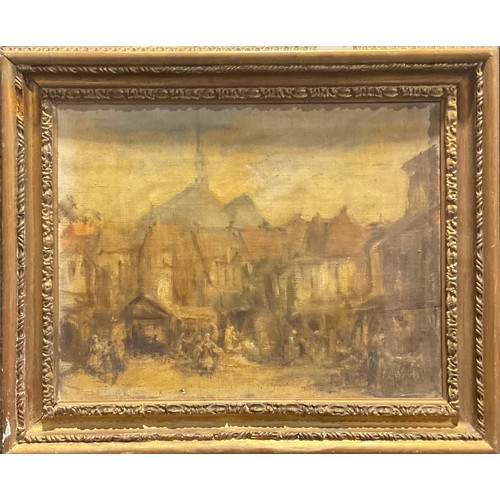 1150 - Frederic Charles Winby (1875 - 1959)
Market Square
signed, oil on board, 27.5cm x 35cm