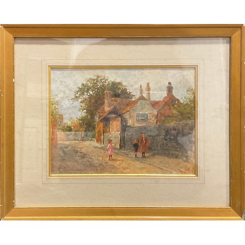 1001 - **dwich (early 20th century)
Childhood Games
indistinctly signed, oil on board, 22cm x 29.5cm