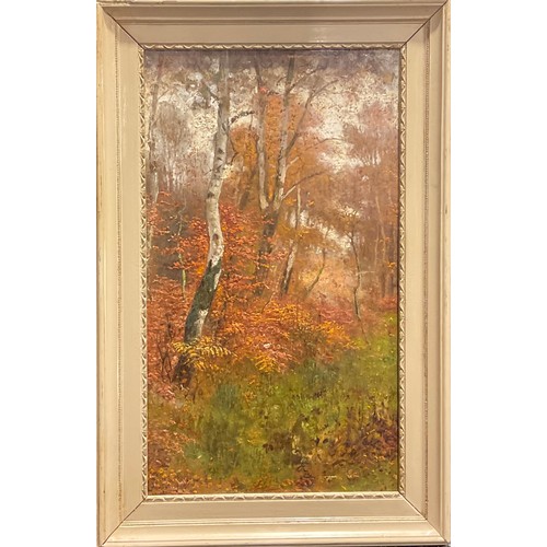 1115 - English School (early 20th century)
Silver Birches
oil on panel, inscribed to verso J McIntyre, 47.5... 