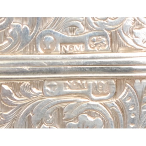 842 - Nathaniel Mills - an early Victorian silver rounded rectangular cigar or cheroot case, engraved with... 