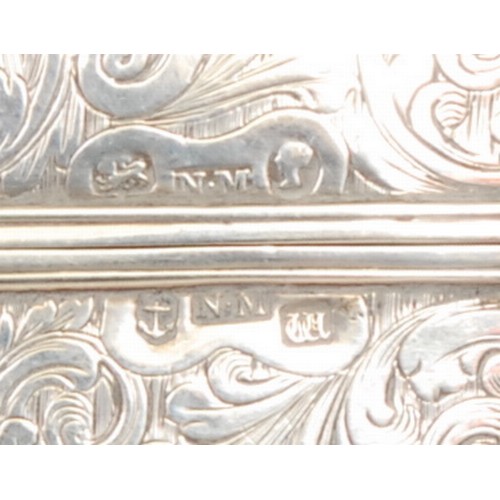 841 - Nathaniel Mills - an early Victorian silver rounded rectangular cigar or cheroot case, engraved with... 