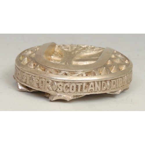 837 - Malcolm Appleby - an Elizabeth II cast silver medallion, The National Trust for Scotland Diamond Jub... 