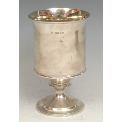 848 - Welsh Agricultural History - a George III silver pedestal goblet, the flared bowl inscribed Tredegar... 