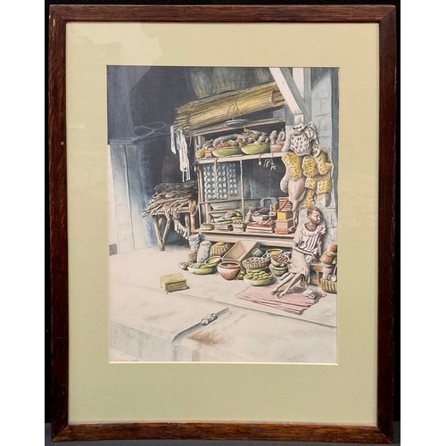 109 - G V Ball (early 20th century)
North African Street Vendor
signed, dated 1946, watercolour, 41cm x 31... 