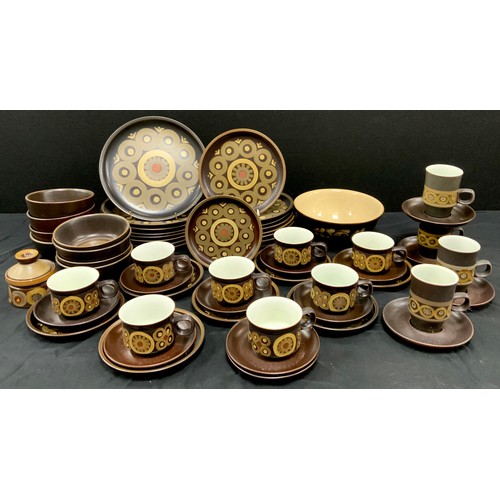 209 - A Denby ‘Arabesque’ pattern table service for eight including; eight dinner plates, eight smaller an... 