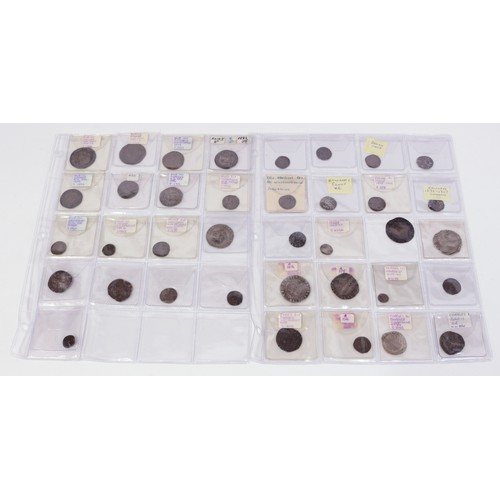 2593 - A collection of English hammered coins, including short cross pennies Henry II broad face GF; John, ... 