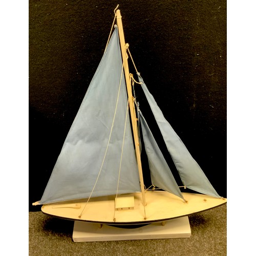 300 - A model pond yacht and stand