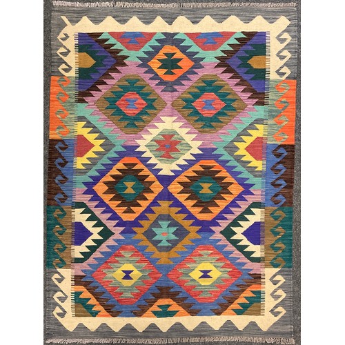 321 - A Turkish Anatolian kilim rug, 200cm x 148cm.