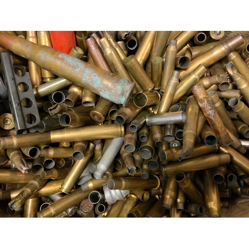 359 - Militaria - Shooting - a collection of brass bullet casings, various types and calibres