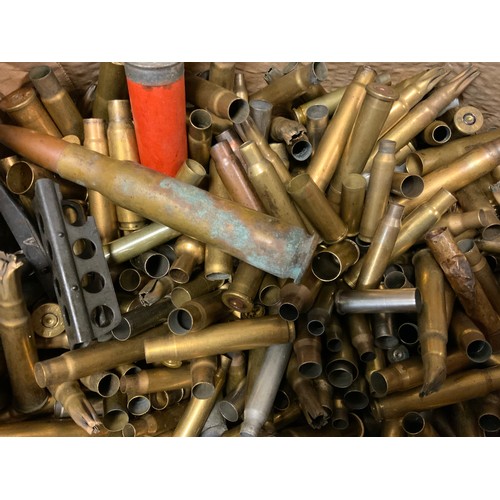 359 - Militaria - Shooting - a collection of brass bullet casings, various types and calibres