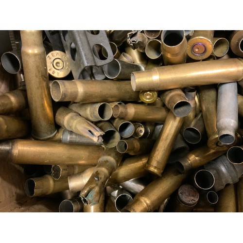 359 - Militaria - Shooting - a collection of brass bullet casings, various types and calibres