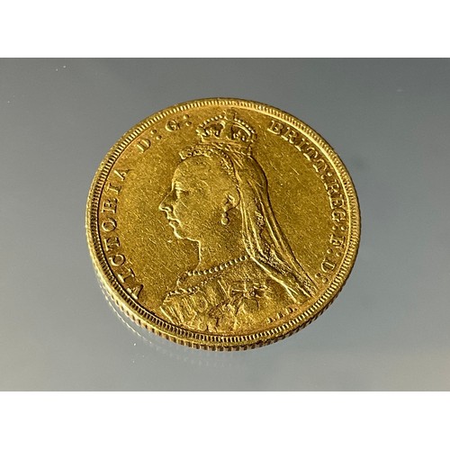 431 - A Victorian sovereign, Melbourne mint, 1892, 8g gross