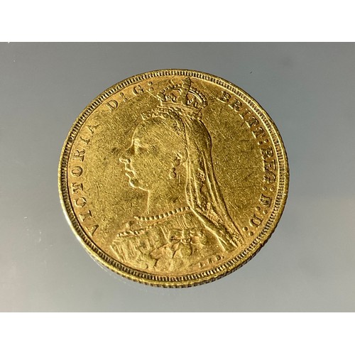 432 - A Victorian sovereign, London mint, 1891, 8g gross