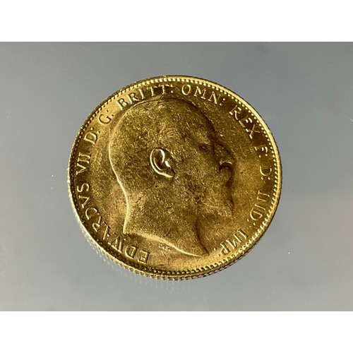 440 - An Edwardian sovereign, Perth mint, 1907, 8g gross