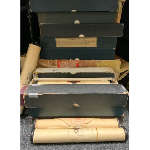 221 - Music and Instruments - a large quantity of Player pianola rolls, approximately 170 in total (3 boxe... 