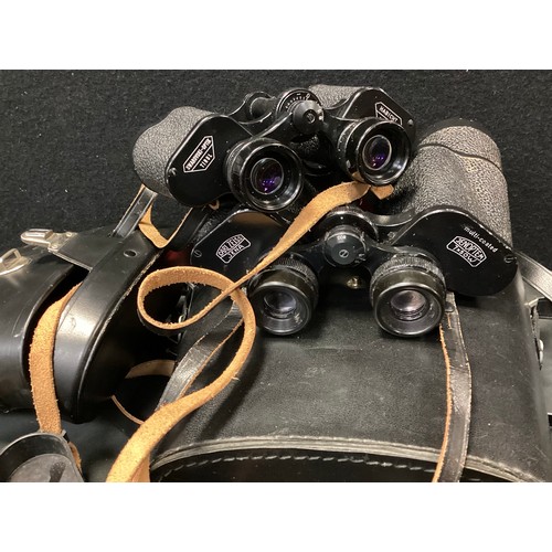 114 - Binoculars- a pair of Carl Zeus’s Jena 7x50 Jenopten multi coated binoculars:  others Swarovski Tiro... 