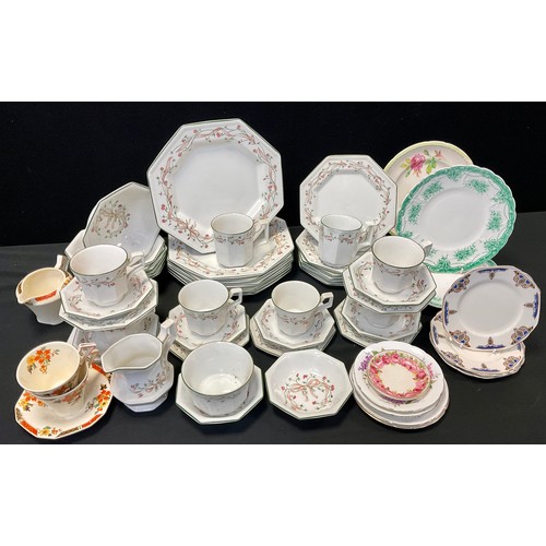 228A - A Johnson Brother Eternal Beau pattern dinner set for six inc dinner plates. side plates, bowls cups... 