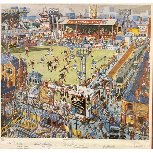 100 - Joe Scarborough (British, bn.1938), by and after, ‘Saturday Afternoon at the Lane’, signed by the ar... 