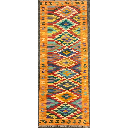 141A - A Turkish Anatolian Kilim rug, 200cm x 75cm.