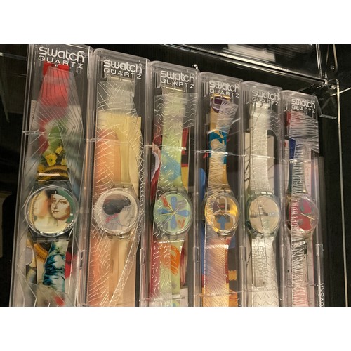 65 - Swatch - Spring Summer 1997 Artists collection comprising Miran Fukada  GN 170 The Lady & The Mirror... 