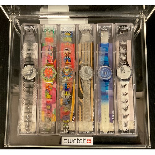 68 - Swatch Artist collection wristwatches, Winter 1996 comprising Yoko Ono GB168 Film No4, Micha Klein G... 