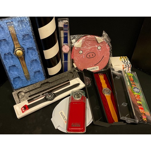 75 - Swatch - limited Edition GZ902 Sparkling Life, 14042/30000, YGS 4002 Irony Smoking, Musical Special ... 