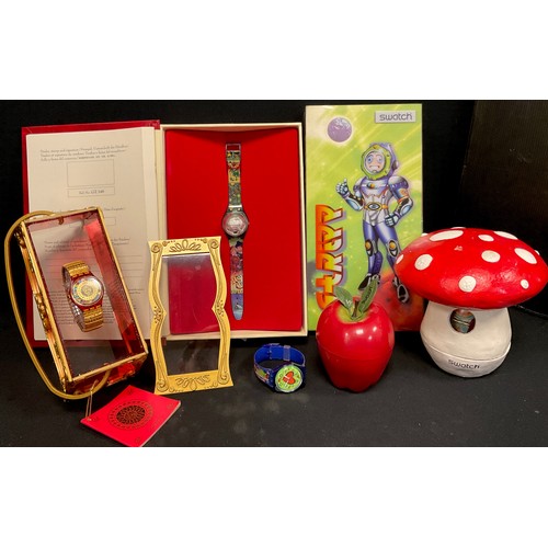 80 - Swatch Watches  - Collectors Club Special GZ901 Gnomania 2149/19999 with Toadstool box; GN176 Love b... 