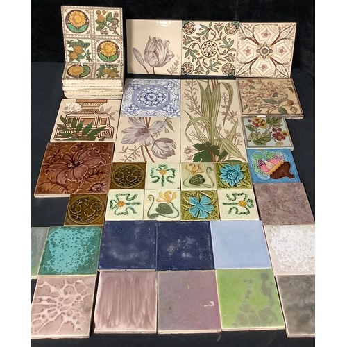 5133 - Architectural Salvage - a collection of late Victorian and later tiles, various patterns (quantity)