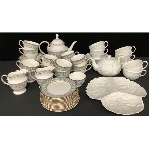 5137 - A Wedgwood Countryware part tea service, comprising teapot, cups and saucers; a Royal Grafton Sumatr... 