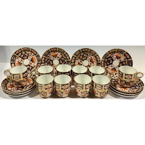 5064 - A set of ten Royal Crown Derby 2451 pattern coffee cans and saucers, first quality, c.1918