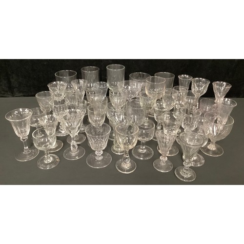 5148 - Glassware - a quantity of late 18th/early 19th century drinking glasses, various shapes and sizes, q... 