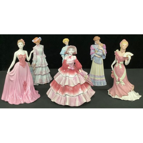 5086 - A Coalport figure, Belle of The Ball; a Brooks & Bentley figure, Royal Reception; a Gorham figure, O... 