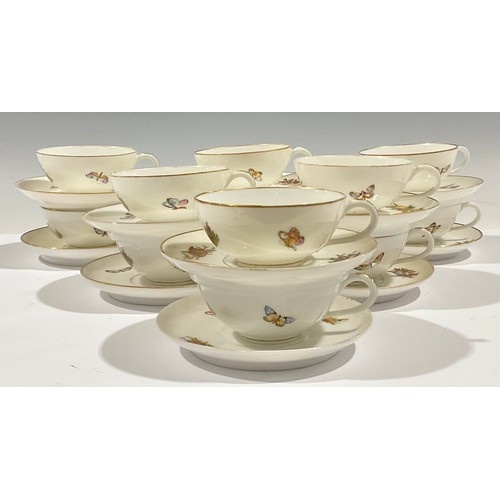 5109 - A Continental 19th century fine bone china cherub 24 piece tea set