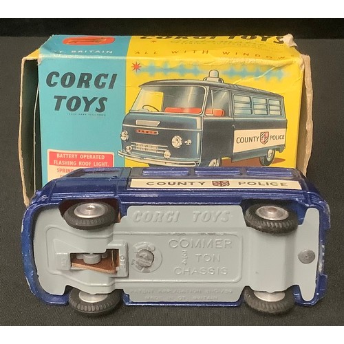 5203 - Toys & Juvenalia - Corgi Toys 464 Commer Police van with flashing light, blue body with 'COUNTY POLI... 