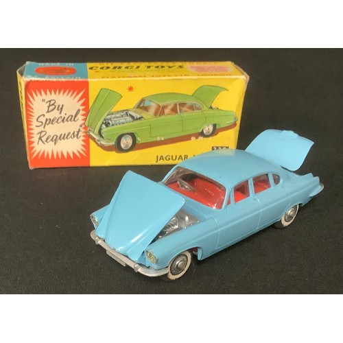 5204 - Toys & Juvenalia - Corgi Toys 238 Jaguar Mark X, pale blue body, red interior, boxed