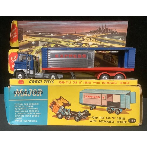 5208 - Toys & Juvenalia - Corgi Major Toys 1137 Ford Tilt Cab 'H' Series with detachable trailer, boxed