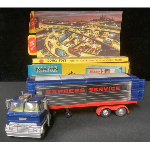 5208 - Toys & Juvenalia - Corgi Major Toys 1137 Ford Tilt Cab 'H' Series with detachable trailer, boxed