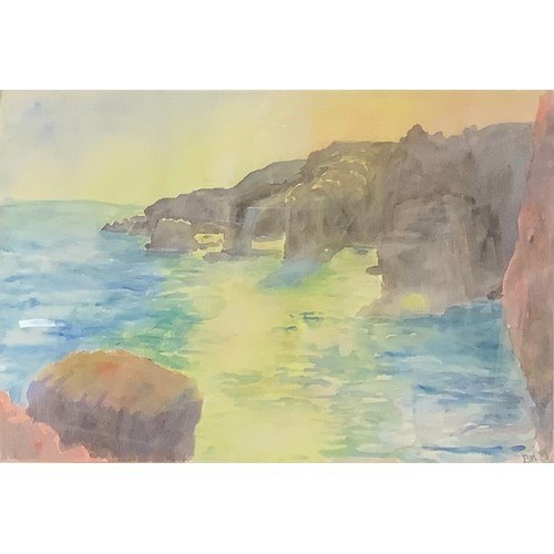 5347 - Bim Giardelli (20th century, wife of Arthur Giardelli)
A South Wales Cove at Sunset
signed, dated'89... 