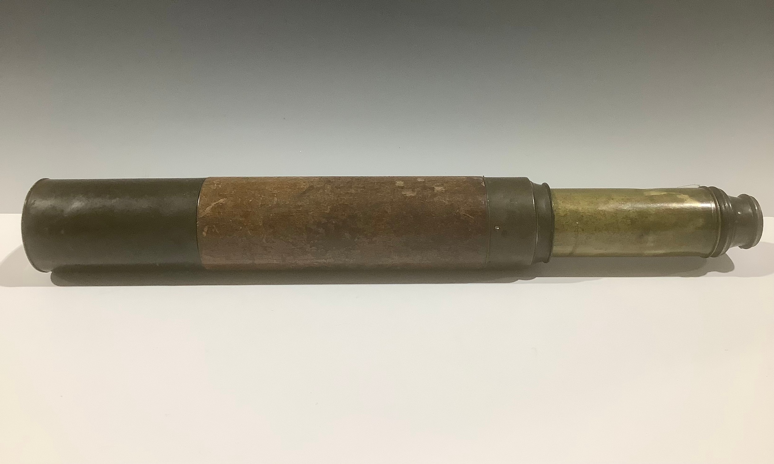 A two draw brass telescope