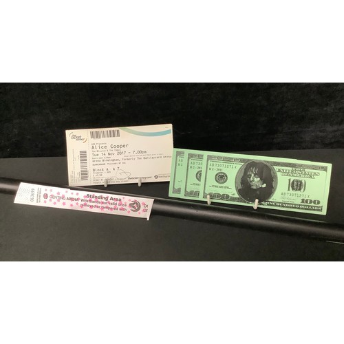 5295 - An Alice Cooper stage prop, a black stick, caught by the vendor during a performance, 14th November ... 