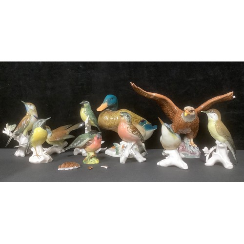 5392 - A Beswick model of a Bald Eagle in flight, number 1018, 20cm high; others, Mallard, number 817, 17cm... 