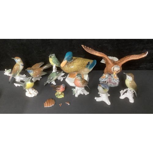 5392 - A Beswick model of a Bald Eagle in flight, number 1018, 20cm high; others, Mallard, number 817, 17cm... 