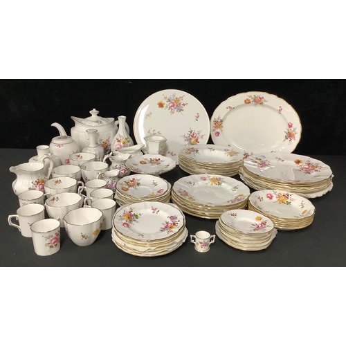 5399 - A Royal Crown Derby Posies pattern dinner and tea service, comprising cake stand, serving platter, d... 