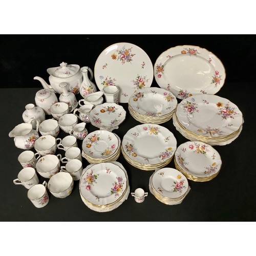 5399 - A Royal Crown Derby Posies pattern dinner and tea service, comprising cake stand, serving platter, d... 