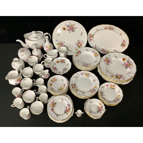 5399 - A Royal Crown Derby Posies pattern dinner and tea service, comprising cake stand, serving platter, d... 