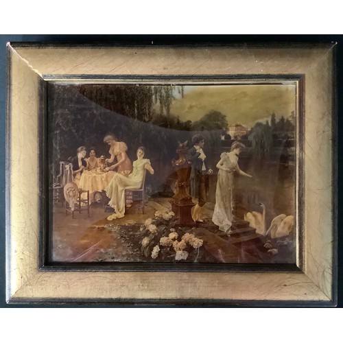 5412 - Pictures and Prints - A Victorian crystoleum
The Garden Party
Unsigned, crystoleum, 26.5cm x 19cm