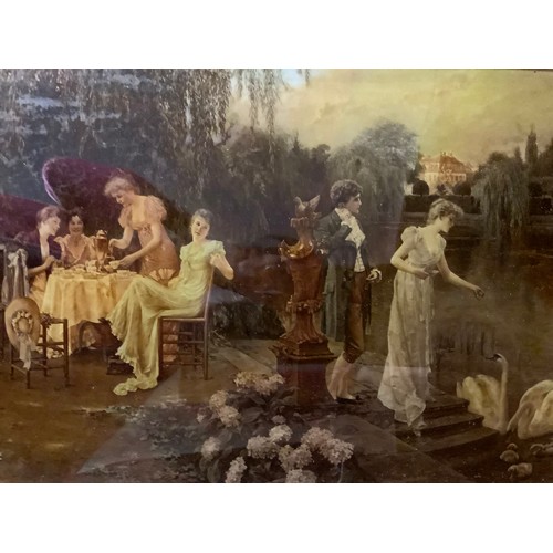 5412 - Pictures and Prints - A Victorian crystoleum
The Garden Party
Unsigned, crystoleum, 26.5cm x 19cm