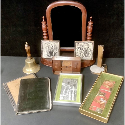 5441 - Boxes & Objects - a Designoscope; a Victorian mahogany dressing mirror, c.1880; a folk art inkstand;... 